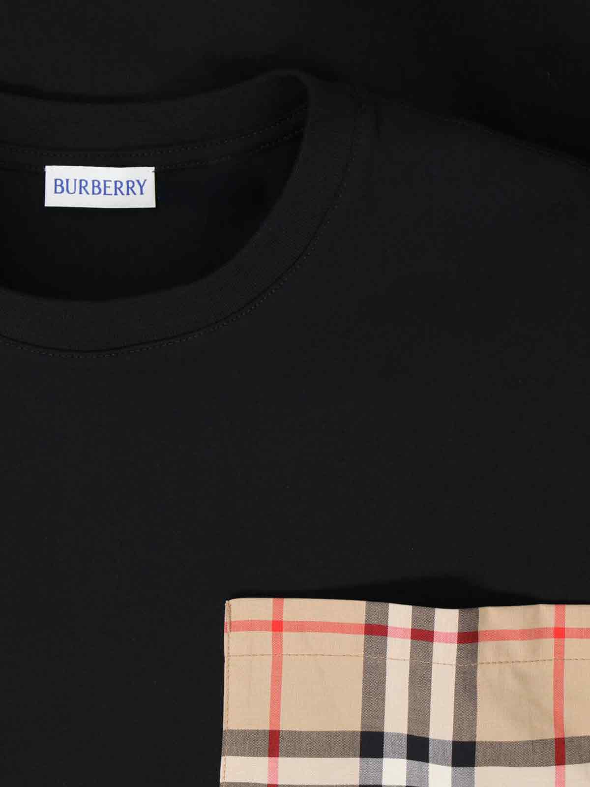 Burberry T-shirts and Polos Black Cotton