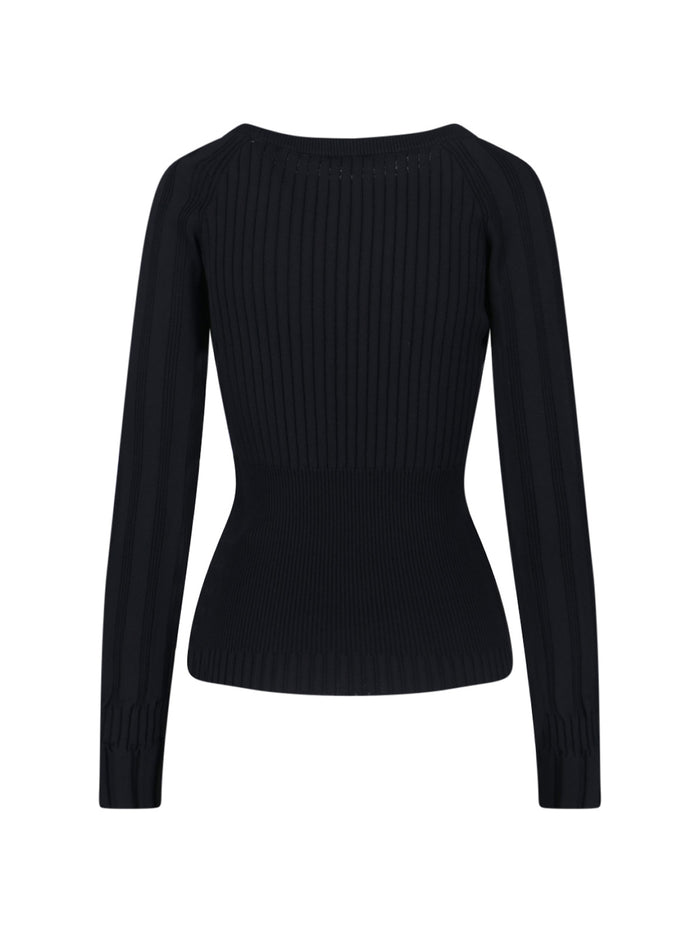 Balmain Sweaters Black Viscose