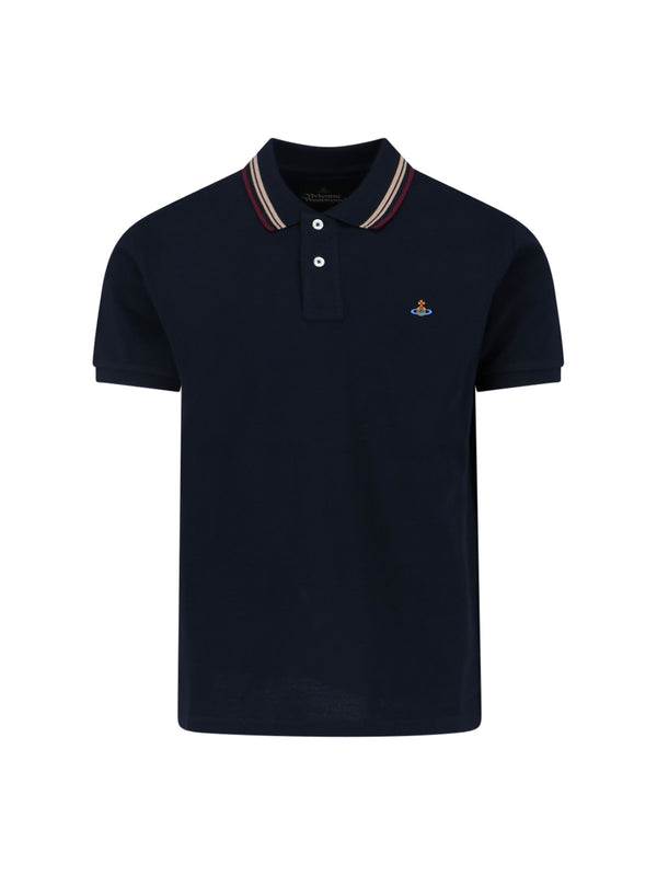 Vivienne Westwood 100% Cotton polo shirt in navy