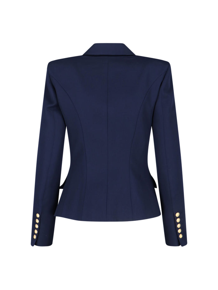 Balmain Jackets Blue Virgin Wool