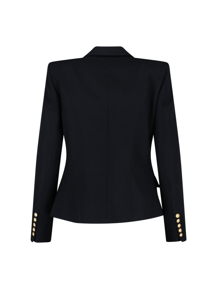 Balmain Jackets Black Virgin Wool