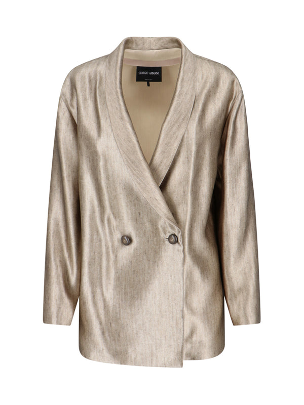 Giorgio Armani 100% Silk blazer in beige
