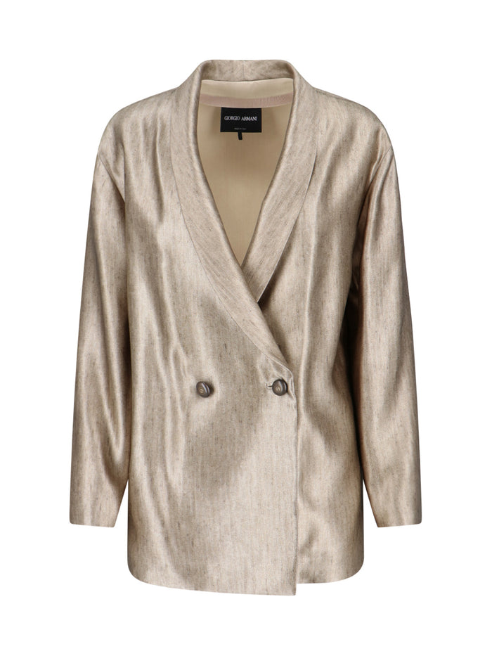 Giorgio Armani Jackets Grey Silk
