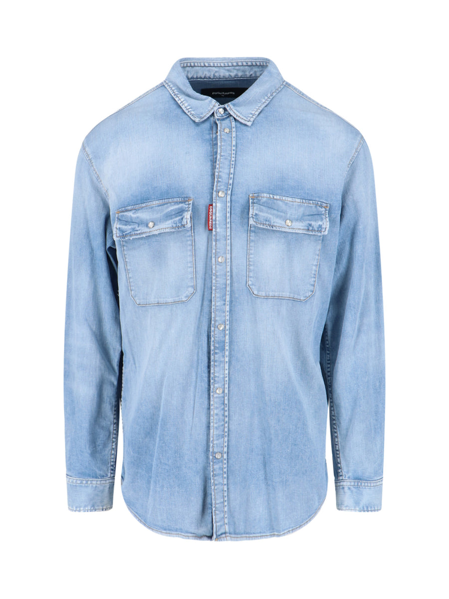 Dsquared2 98% cotton shirt in blue