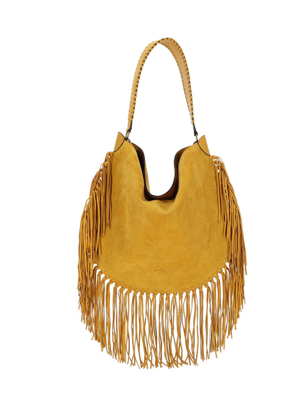 Isabel Marant Main Material: 100% Calfskin Suede shoulder bag in yellow