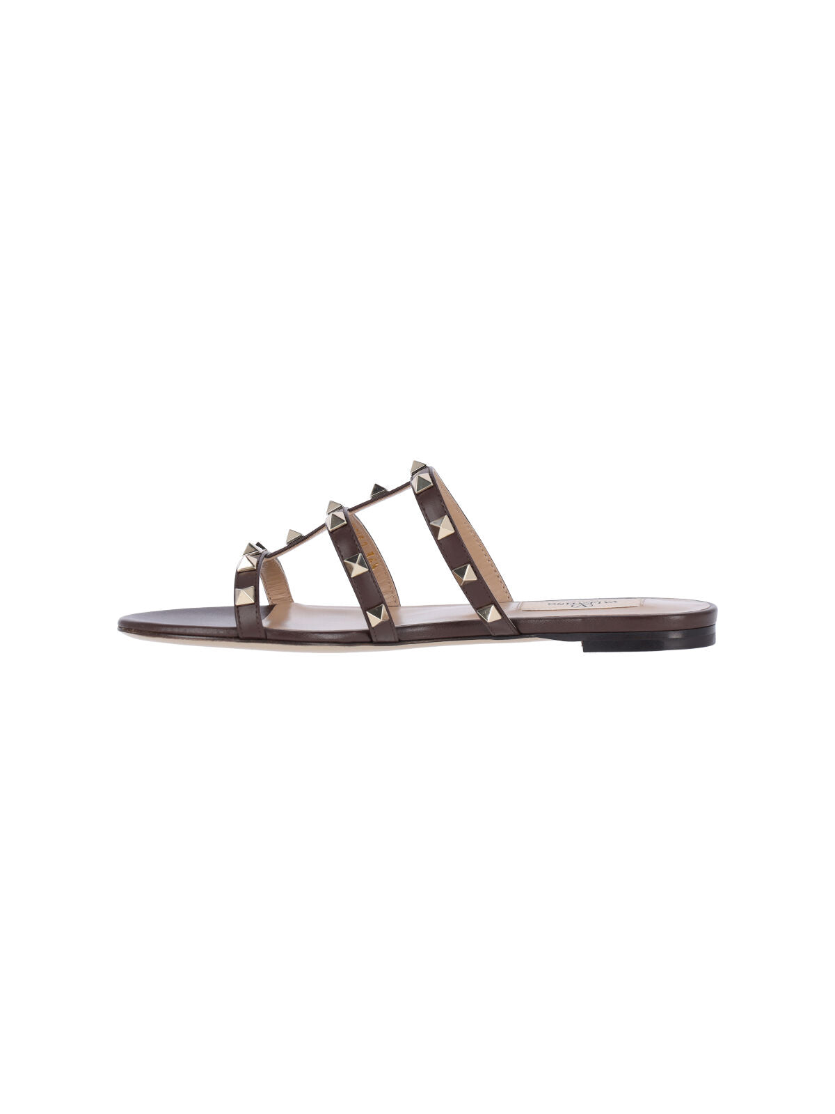 Valentino Garavani Sandals Brown Calf Leather