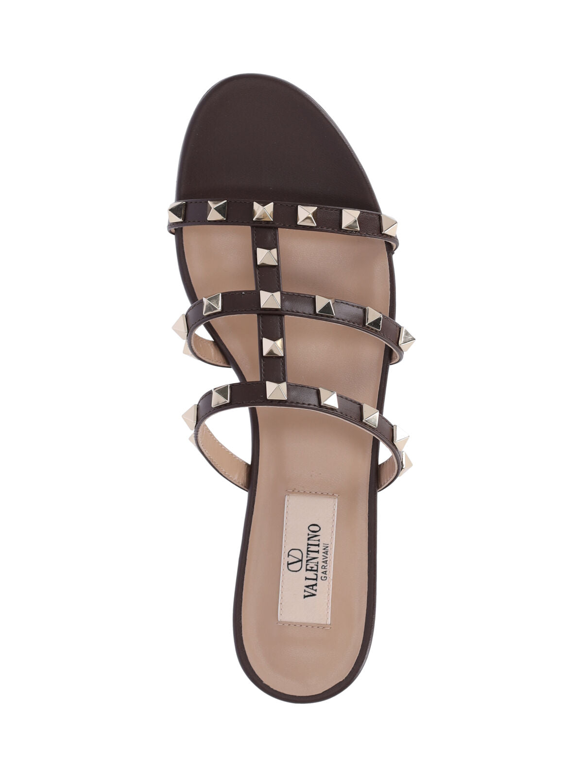 Valentino Garavani Sandals Brown Calf Leather