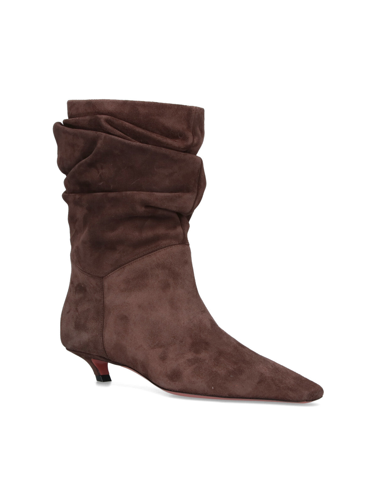 Amina Muaddi Boots Brown