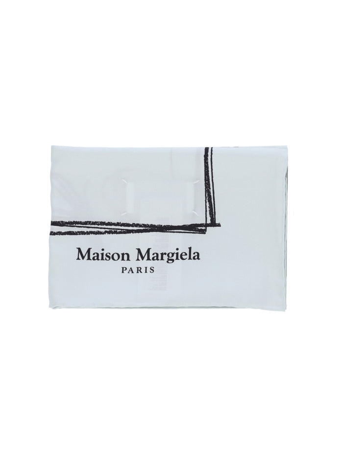 Maison Margiela Scarfs Blue Silk
