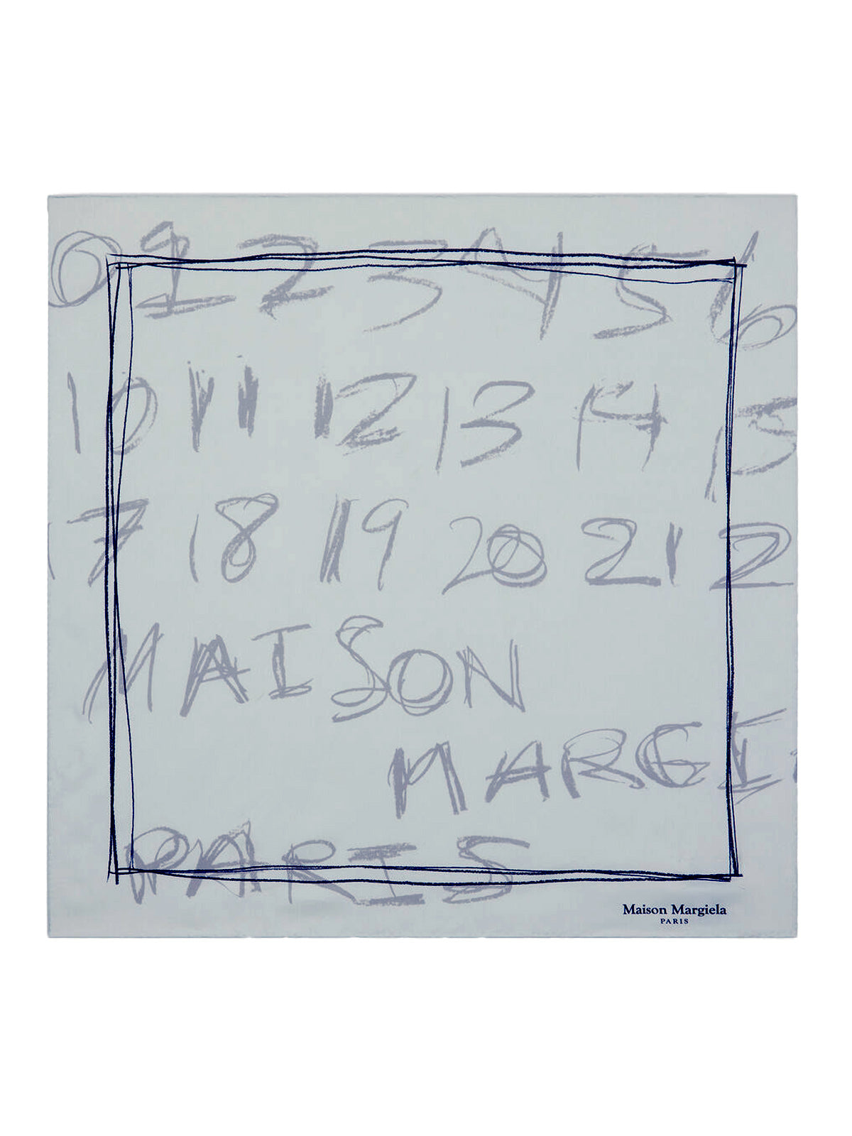 Maison Margiela Scarfs Blue Silk