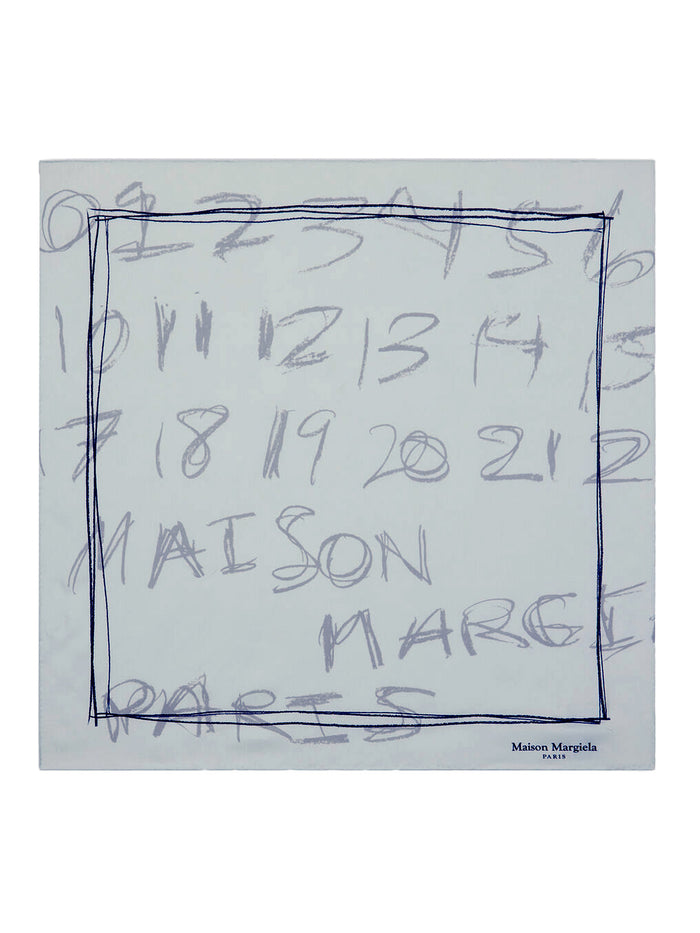Maison Margiela Scarfs Blue Silk