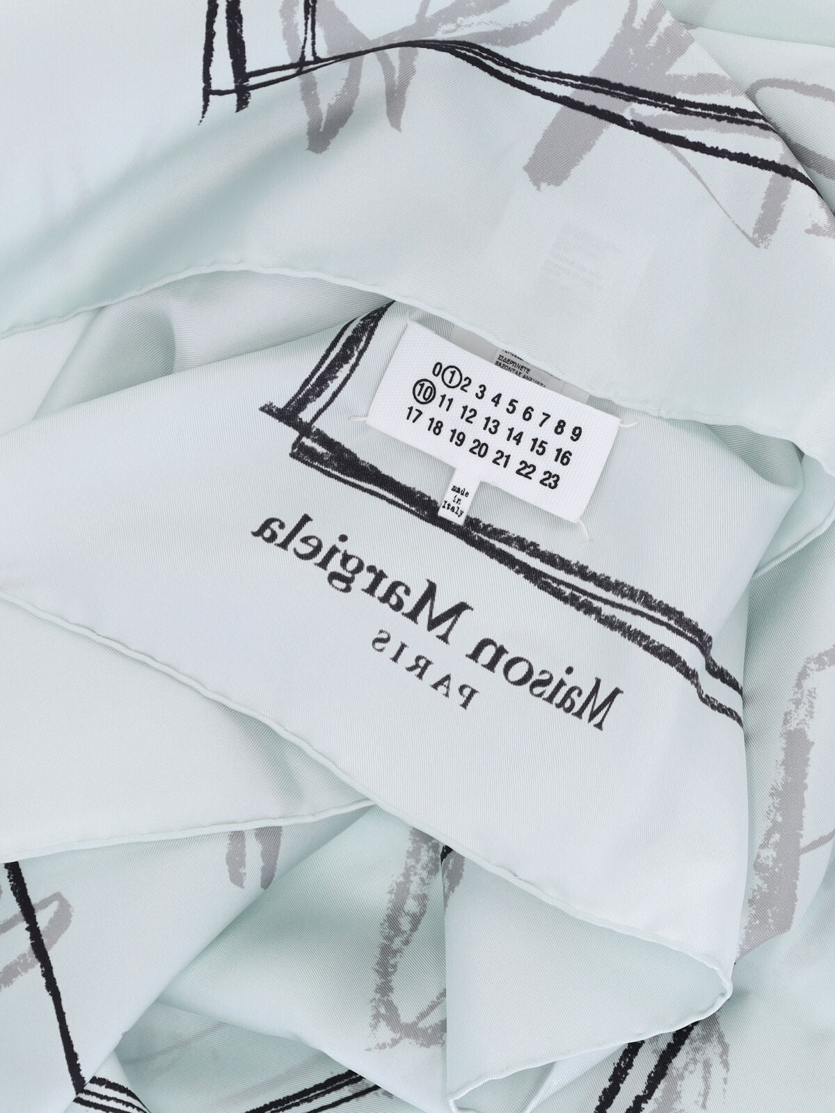 Maison Margiela Scarfs Blue Silk