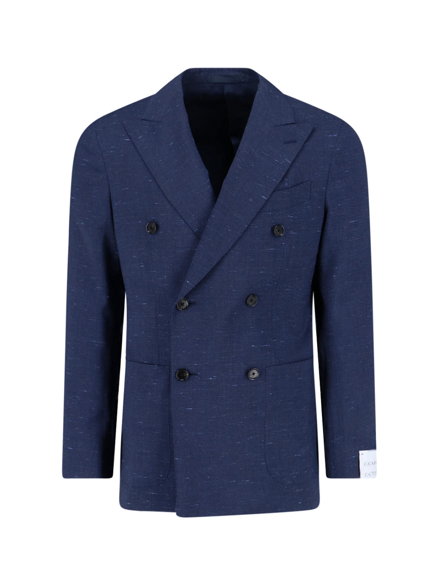 Caruso 92% Wool blazer in navy