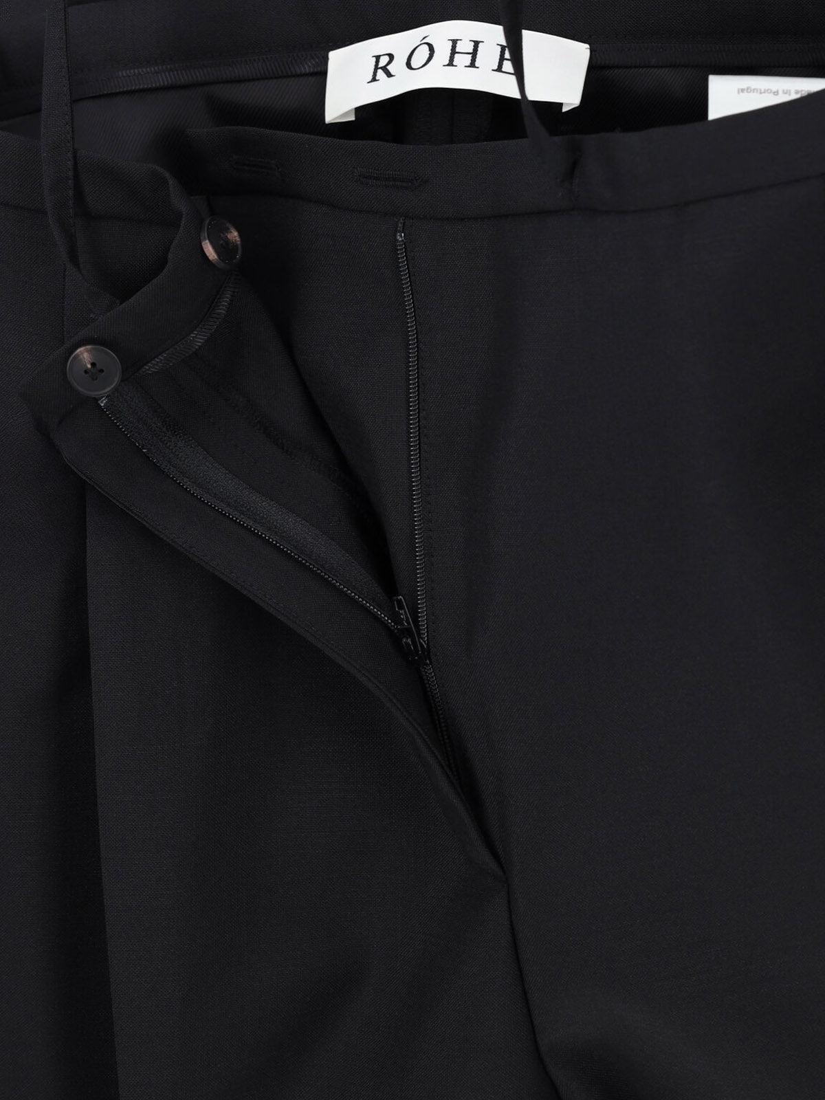 ROHE Trousers Black Virgin Wool