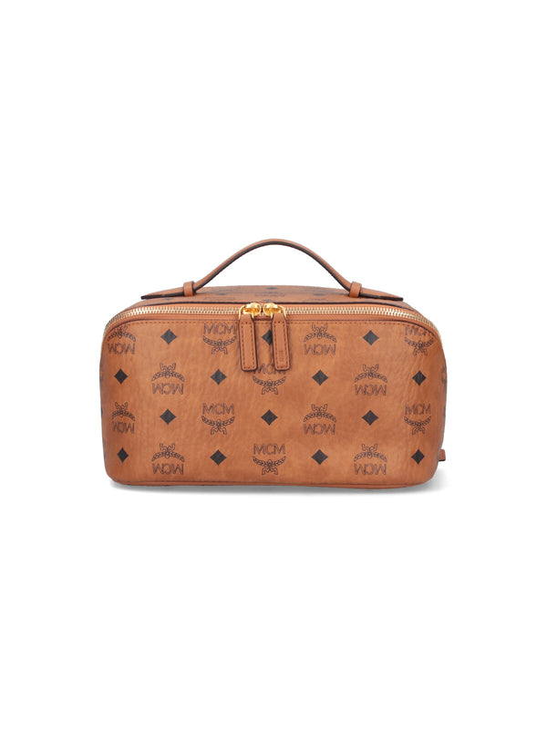 MCM 63% Polyurethane top handle bag in brown