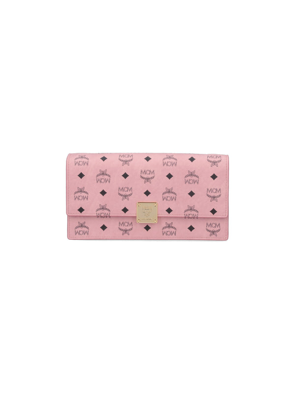 MCM 63% Polyurethane wallet in pink