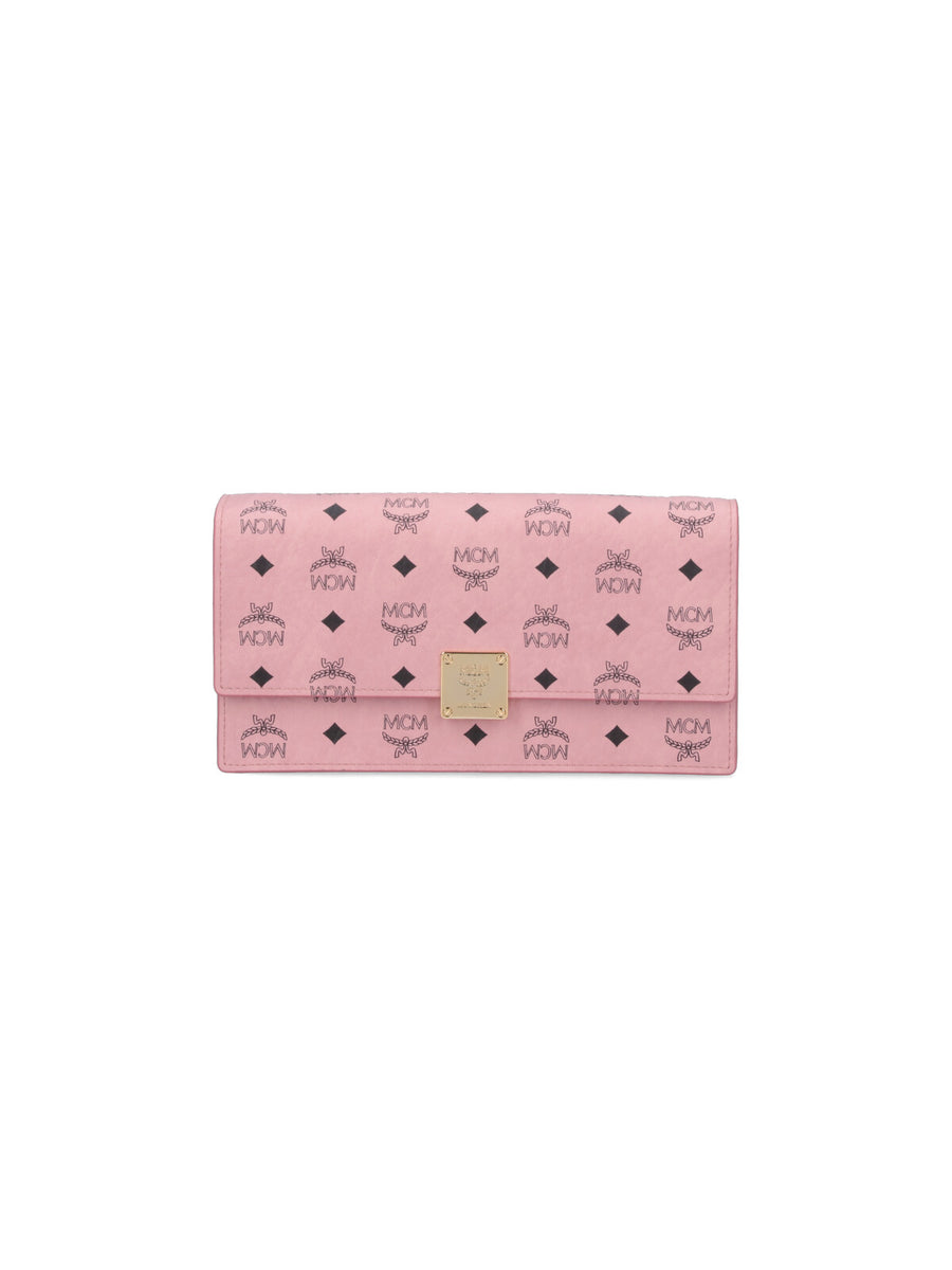 MCM 63% Polyurethane wallet in pink