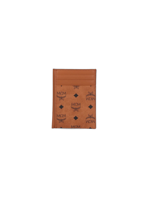 MCM 63% Polyurethane card case in brown