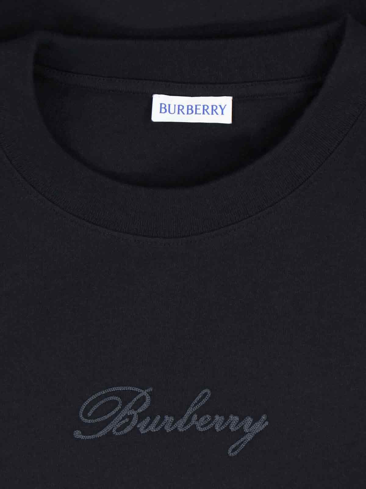 Burberry T-shirts and Polos Black Cotton