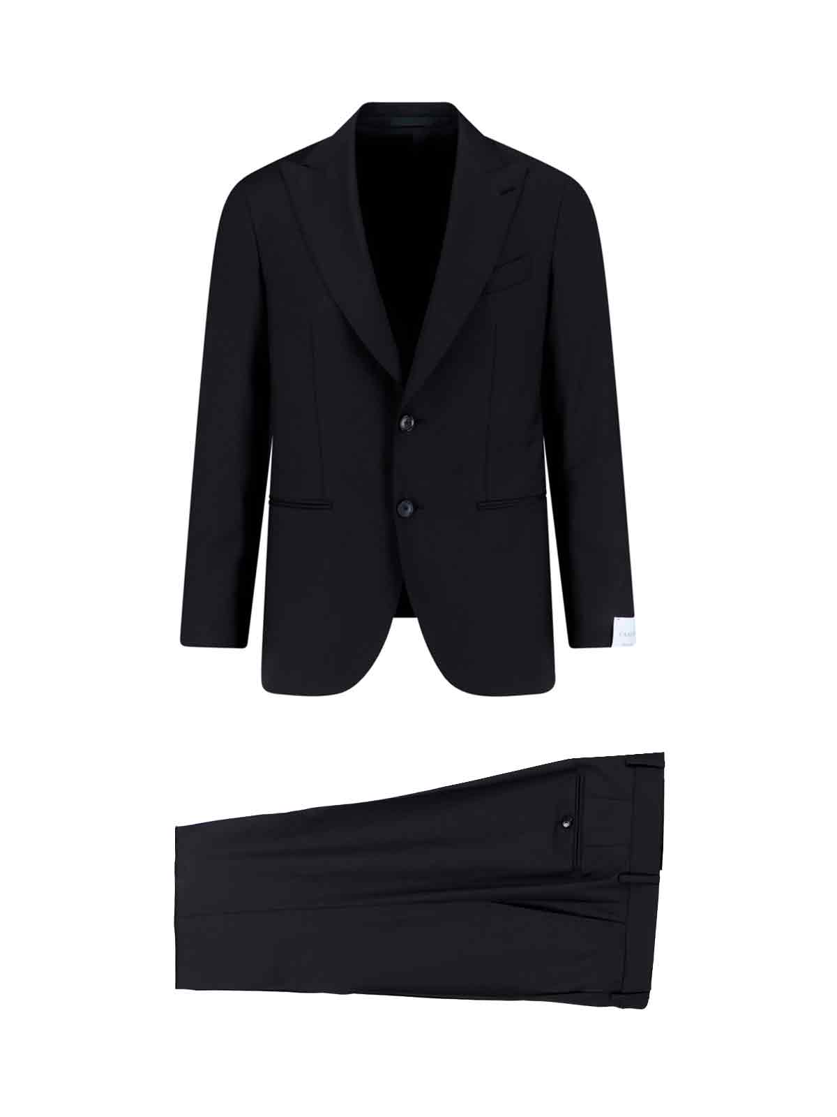 Caruso Dresses Black Wool