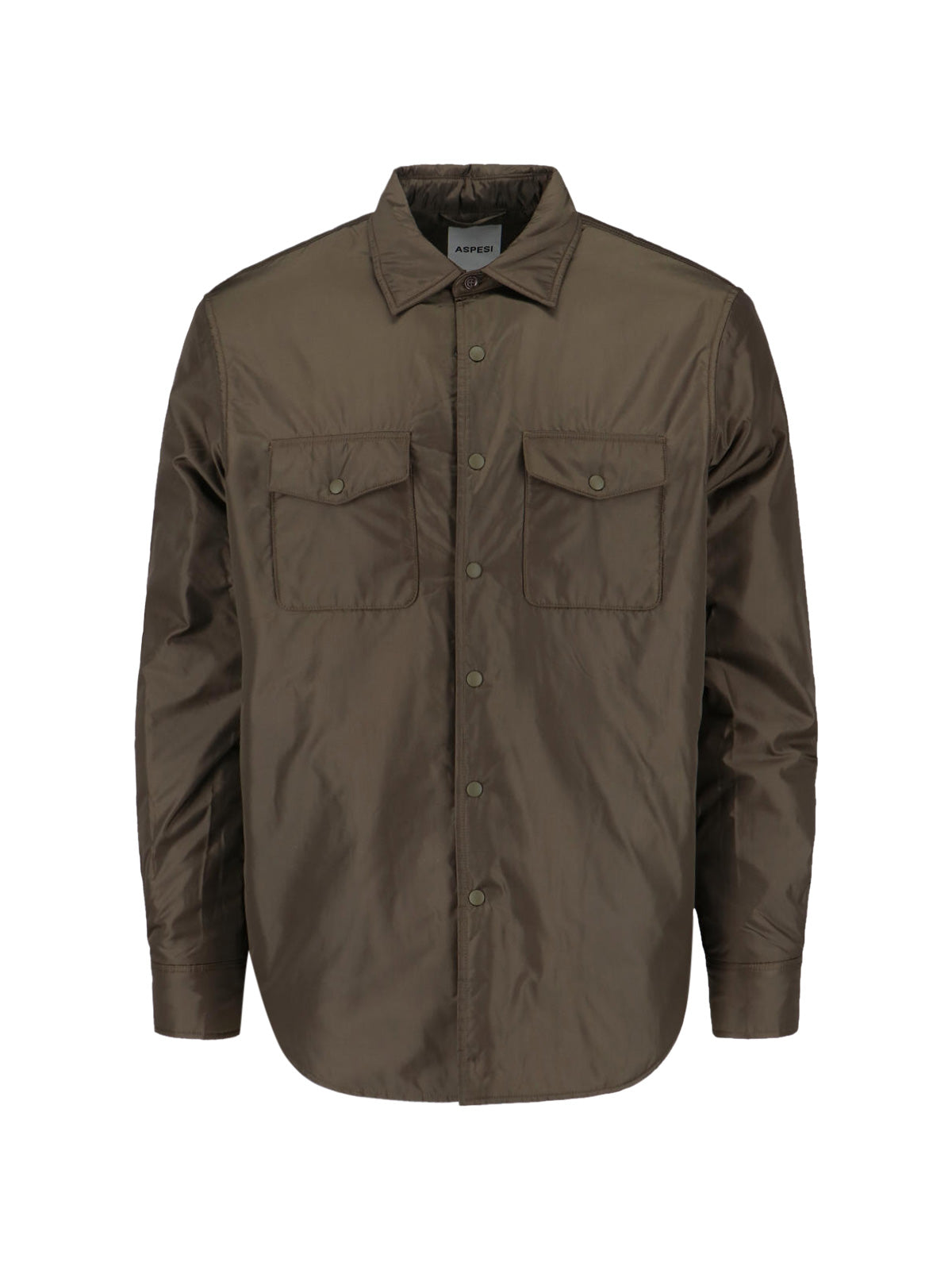 Aspesi Shirts Green Polyamide