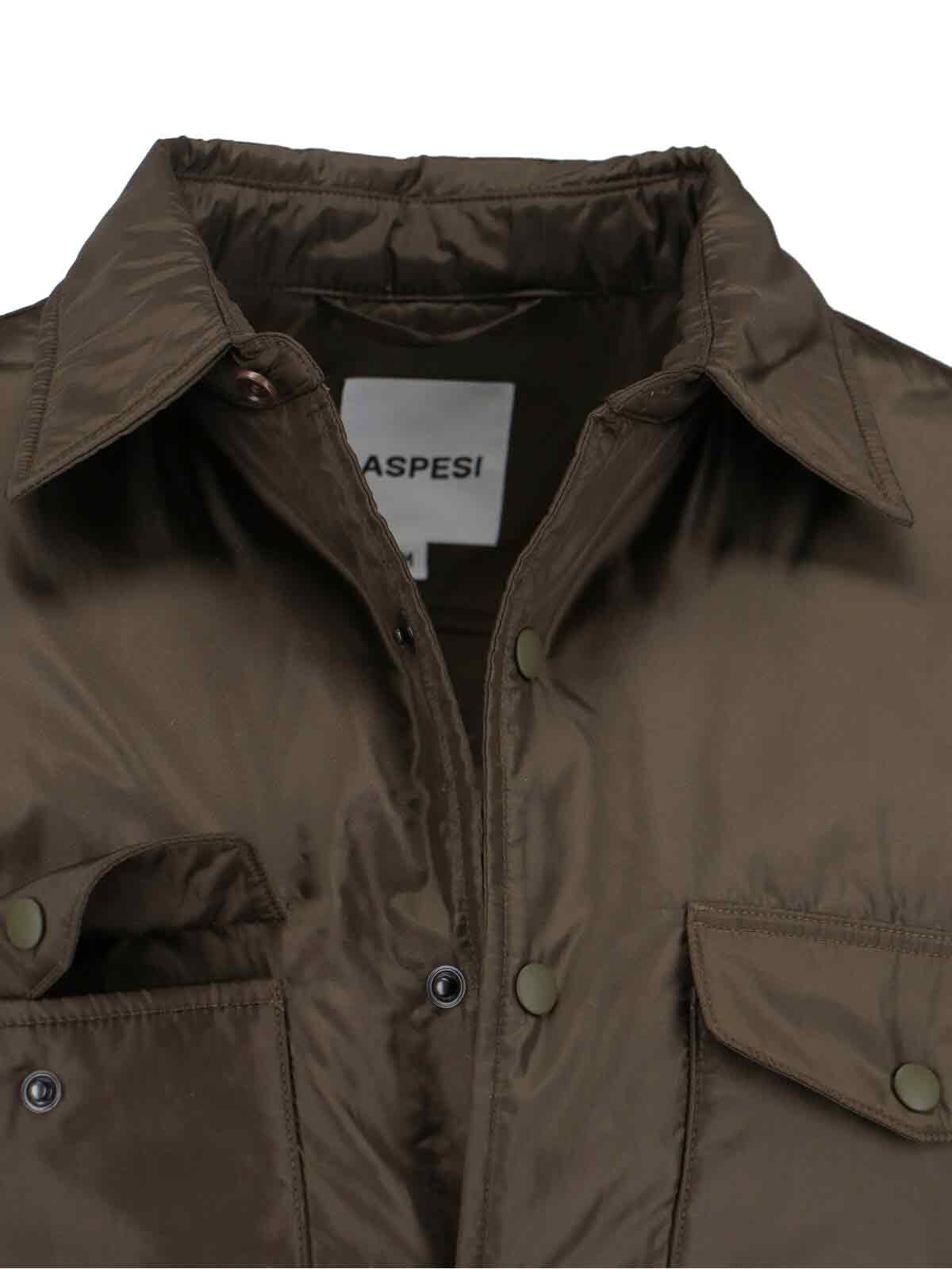 Aspesi Shirts Green Polyamide