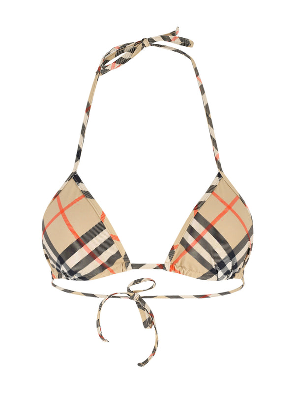 Burberry 73% Polyamide bikini top in beige