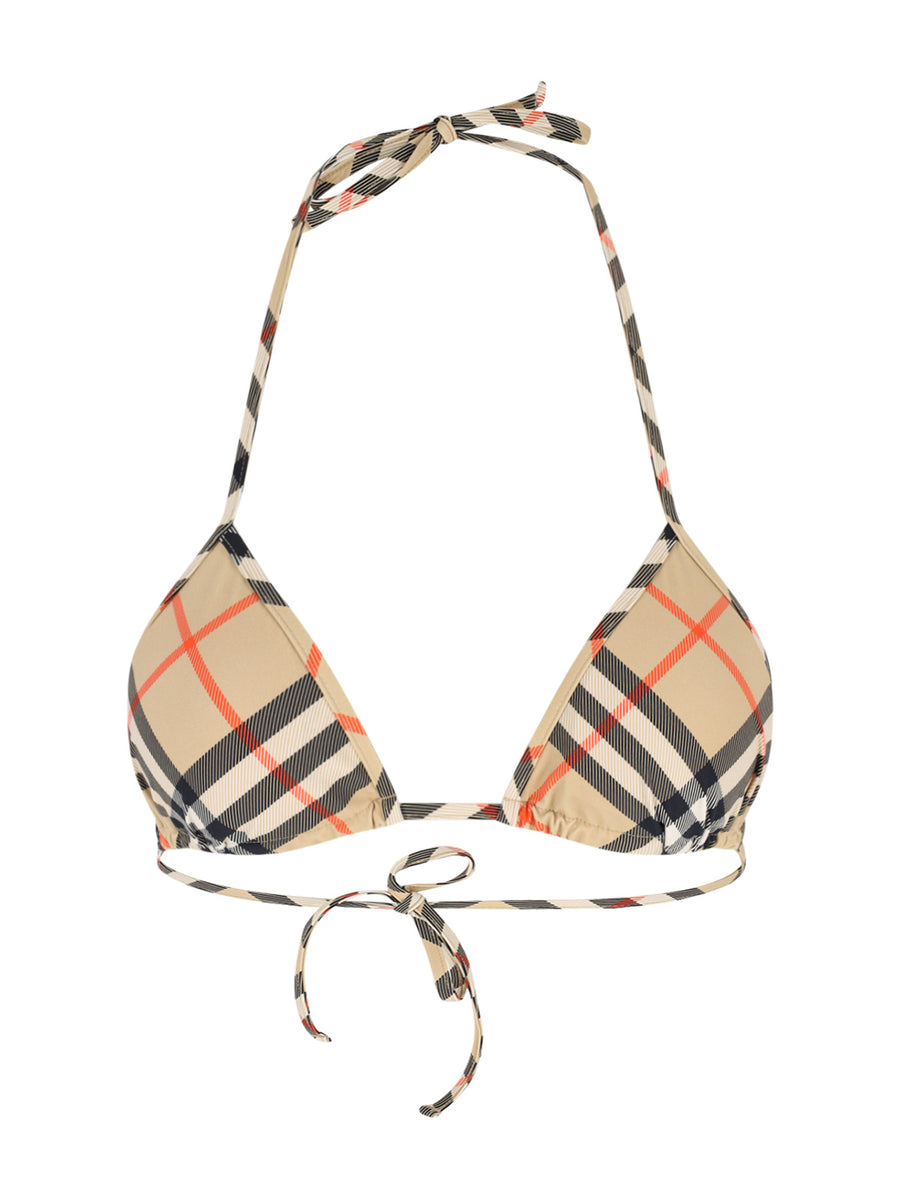Burberry 73% Polyamide bikini top in beige