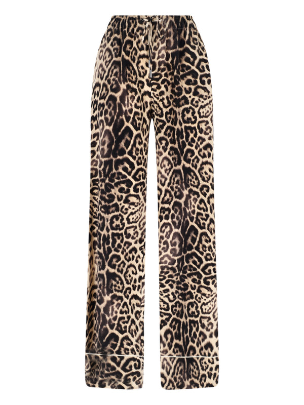 Ermanno Scervino 100% silk trousers in brown