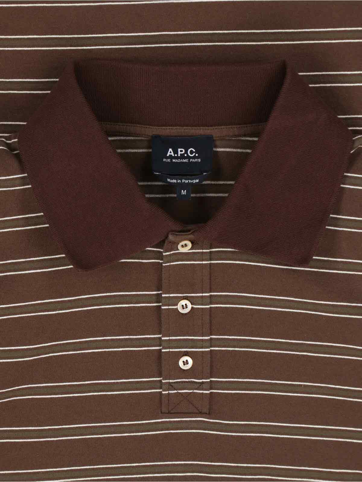 A.P.C. T-shirts and Polos Brown Organic Cotton