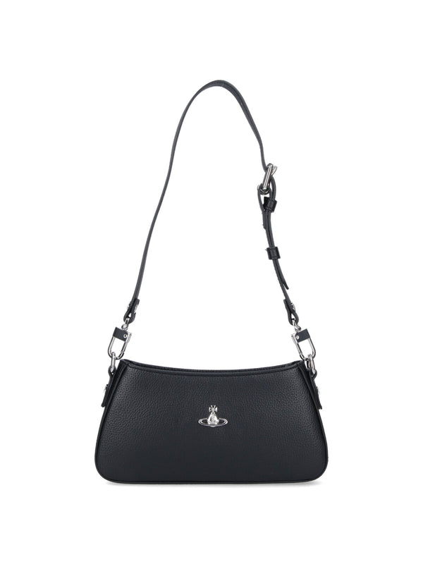 Vivienne Westwood 100% polyurethane shoulder bag in black