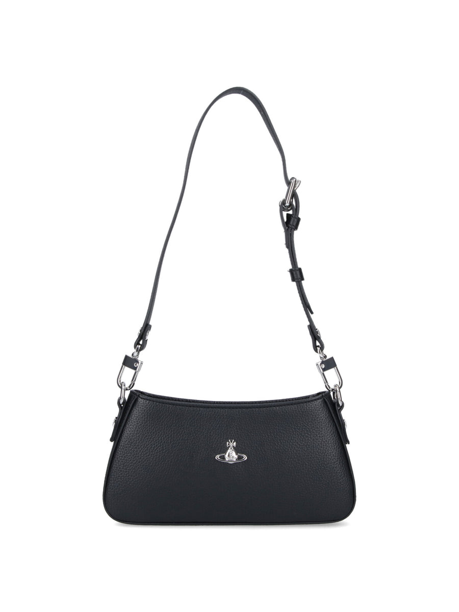 Vivienne Westwood 100% polyurethane shoulder bag in black