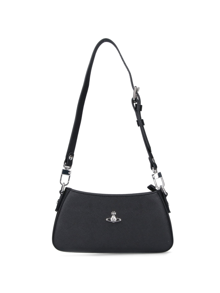 Vivienne Westwood 65% Polyurethane shoulder bag in black