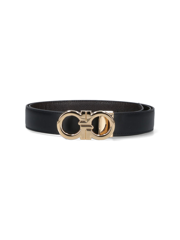 Ferragamo Belts Black Calf Leather