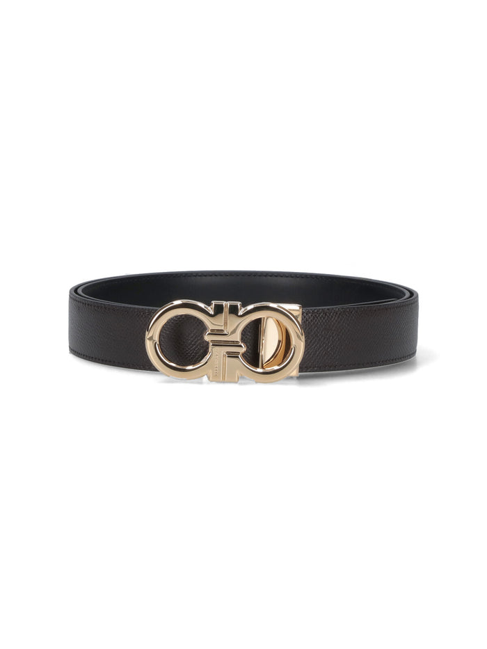 Ferragamo Belts Black Calf Leather