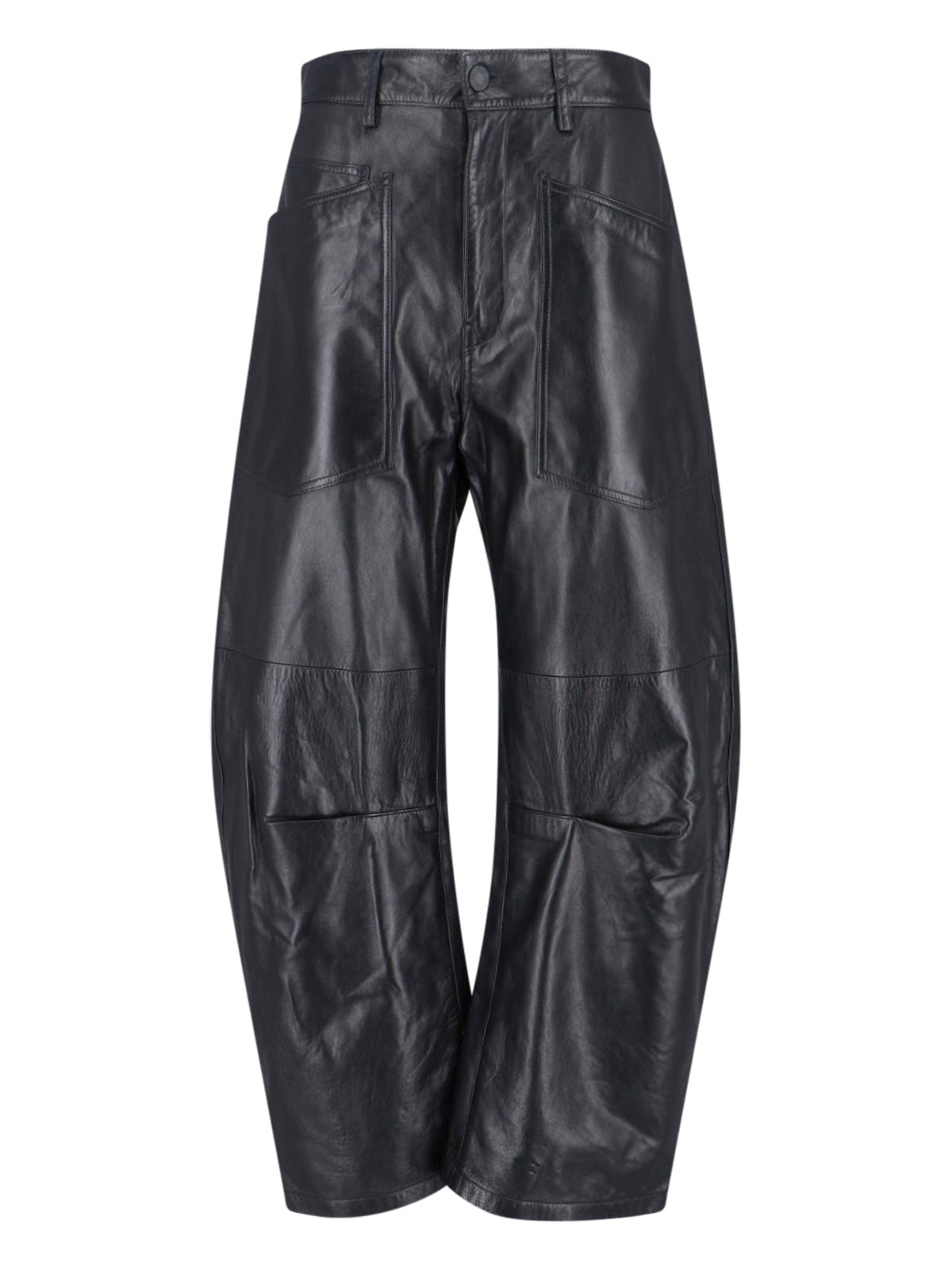 Nili Lotan Trousers Black Lamb Leather