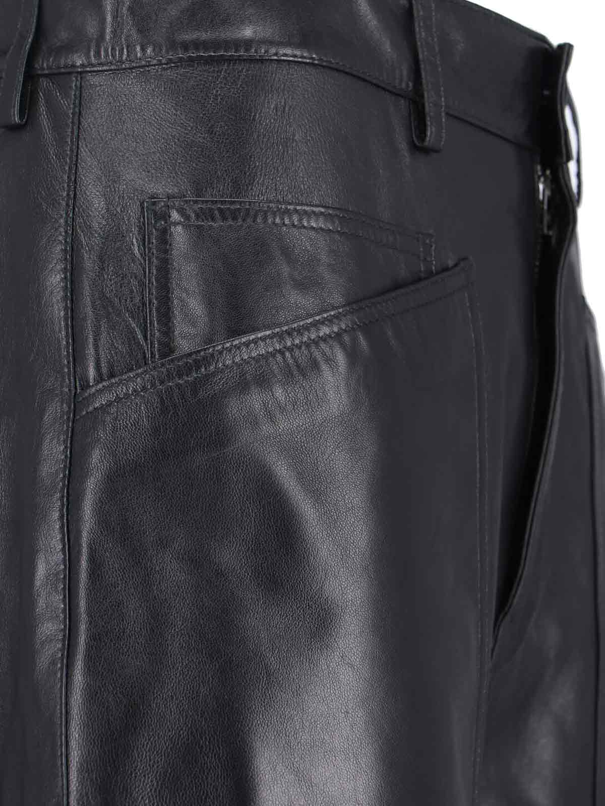 Nili Lotan Trousers Black Lamb Leather