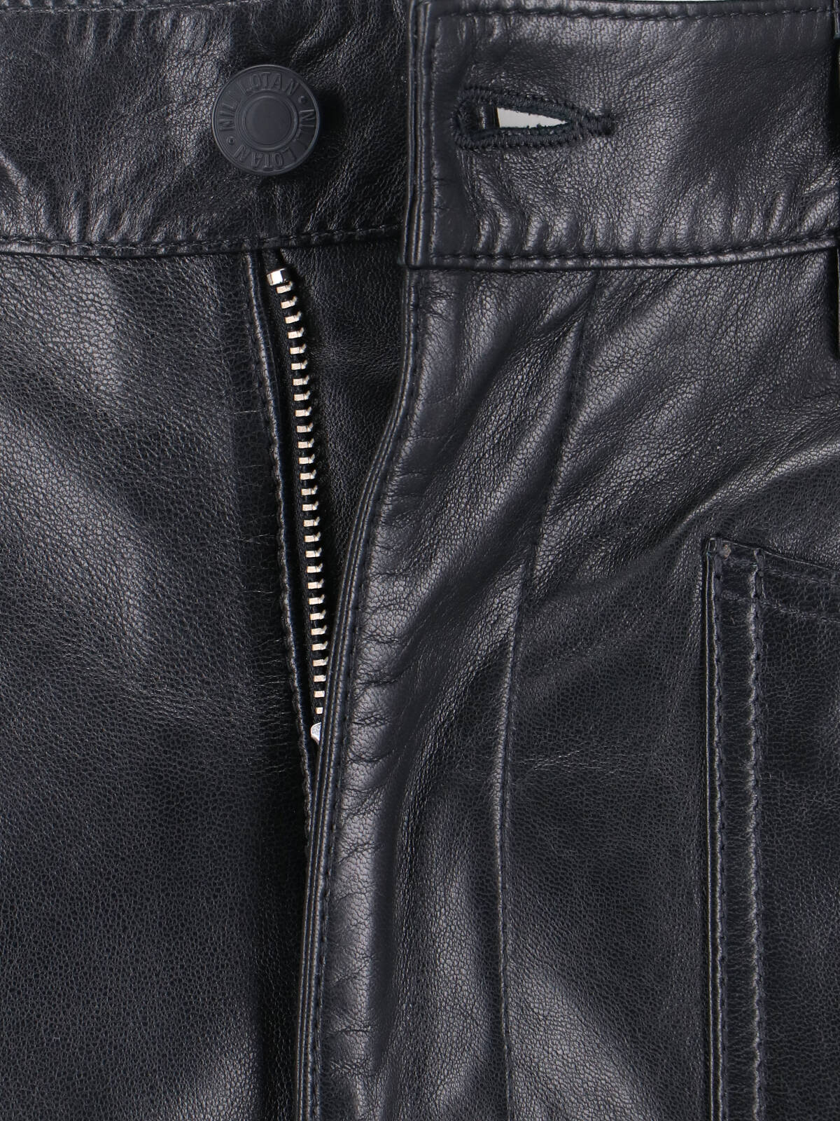 Nili Lotan Trousers Black Lamb Leather