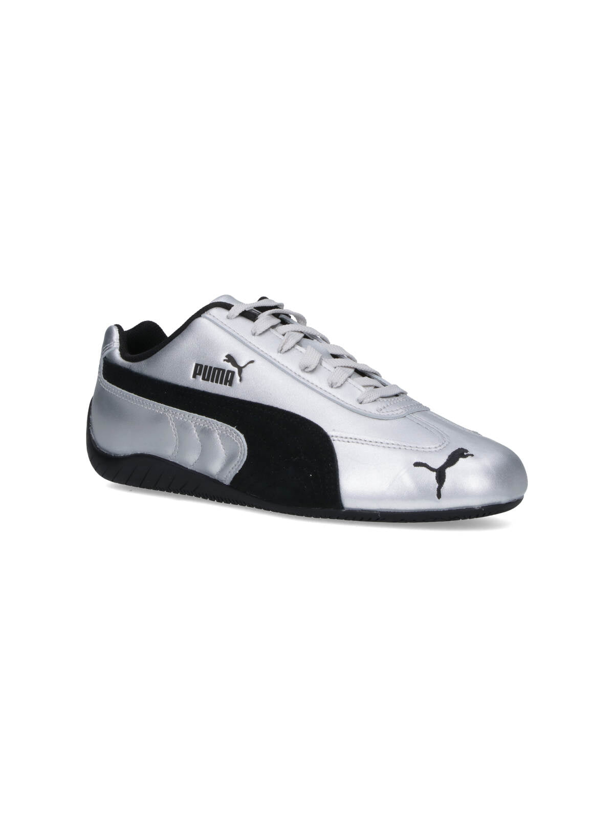 Puma Sneakers Silver Calf Leather