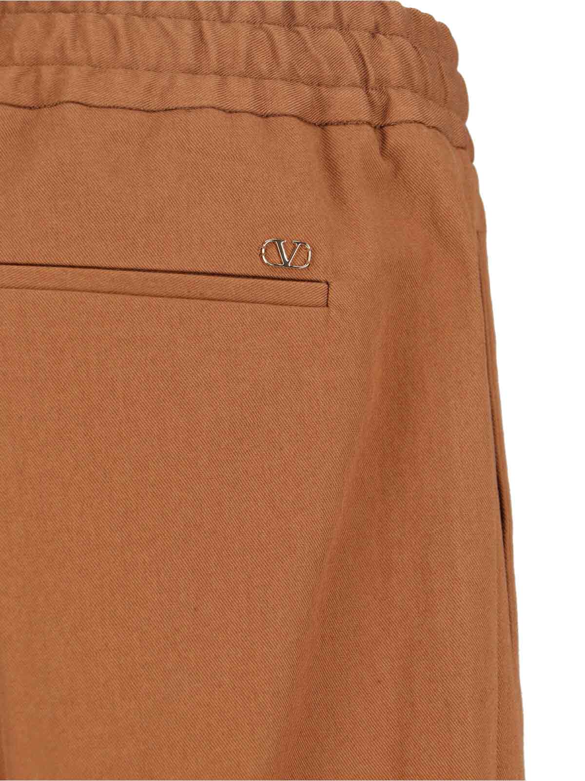 Valentino Trousers Brown Cotton