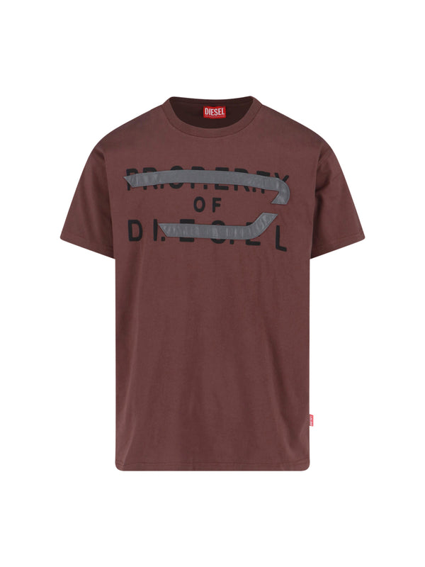 Diesel 100% Cotton t-shirt in brown