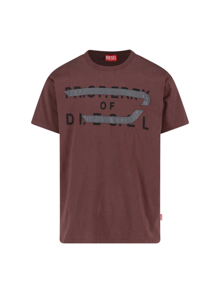Diesel 100% Cotton t-shirt in brown