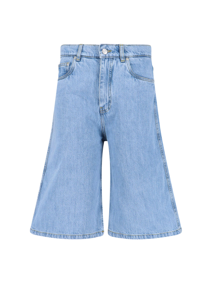 Coperni 100% Cotton denim shorts in blue