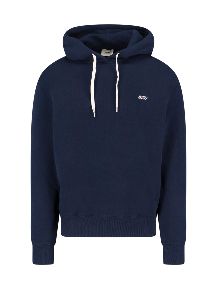 Autry 100% Cotton hoodie in navy