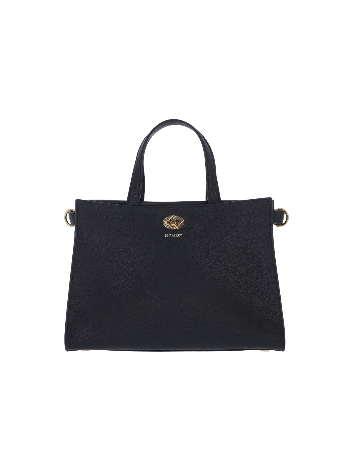 Burberry Bags Black Calf Grain Leather