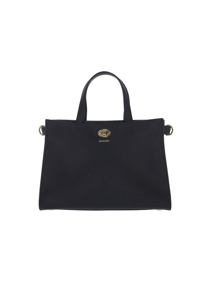 Burberry Bags Black Calf Grain Leather