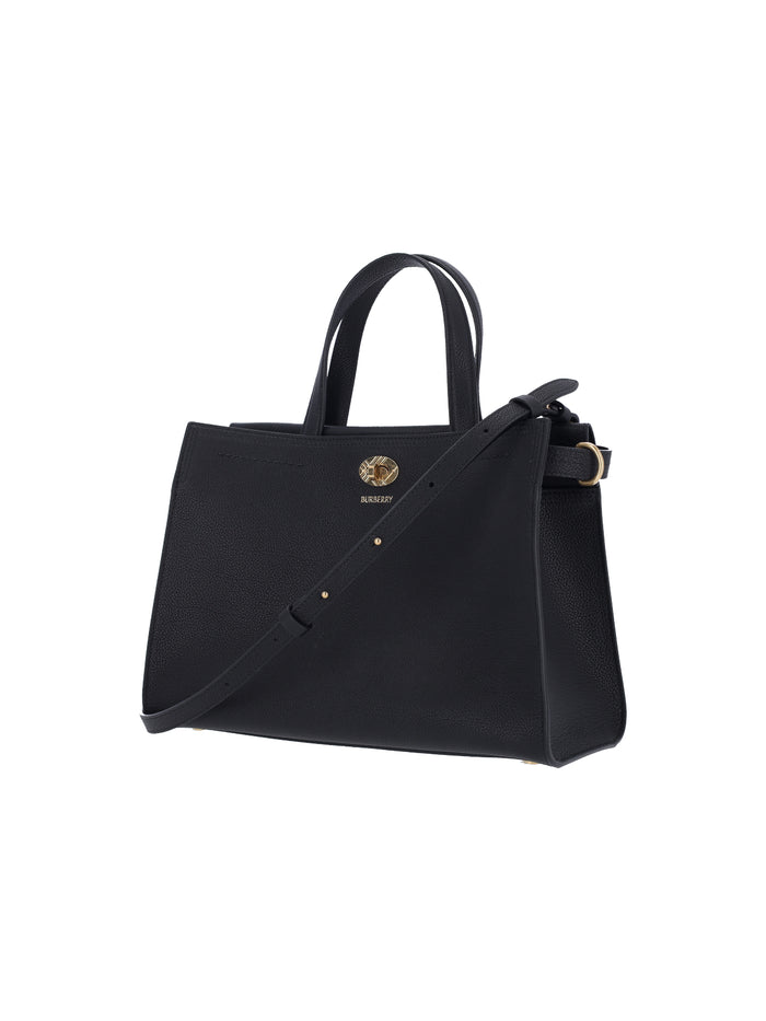 Burberry Bags Black Calf Grain Leather
