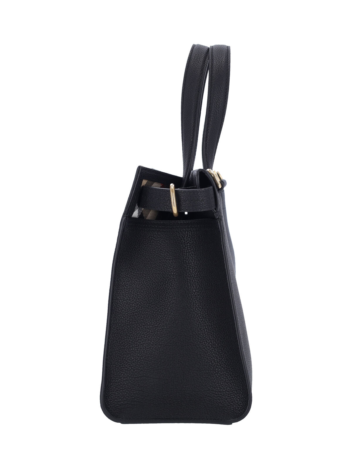 Burberry Bags Black Calf Grain Leather