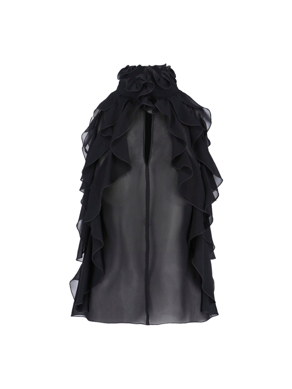 Alexander McQueen Top Black Silk