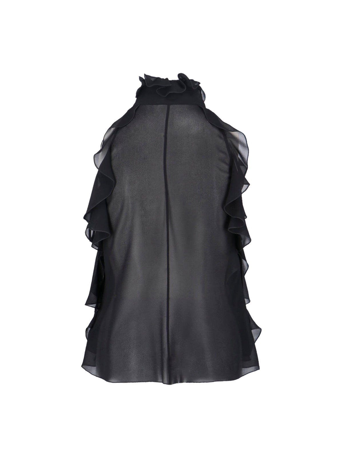 Alexander McQueen Top Black Silk